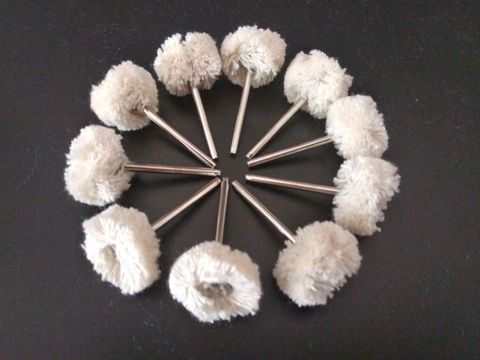 Fixmit – disques de polissage en coton, 24x3mm, 10 pièces, pour bijoux, broyeur de métal, accessoires, outils rotatifs Dremel ► Photo 1/2