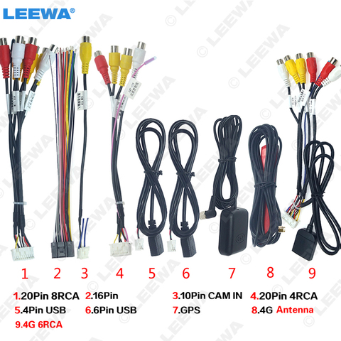 Kits stéréo de harnais de fil d'unité principale de voiture de LEEWA compatibles pour l'interface automatique de Solution d'android de XY # CA4919 ► Photo 1/6