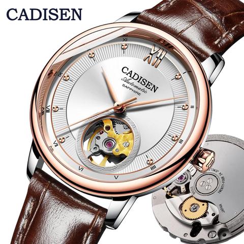 CADISEN hommes montres haut de gamme montre de luxe mécanique automatique montre hommes Tourbillon squelette montre Relogio Masculino 2022 ► Photo 1/6