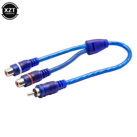 Haute qualité pour voiture MP3 Audio RCA 1 mâle à 2 femelle Y séparateur câble adaptateur cordon convertisseur pour voiture AUX amplificateur ► Photo 1/6