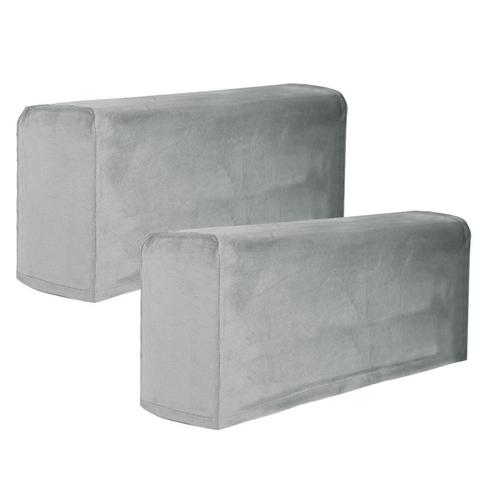 2 pièces universel canapé accoudoir housse pour salon élastique accoudoir protecteur couleur unie canapé housse de coussin (45x16x20cm) ► Photo 1/6