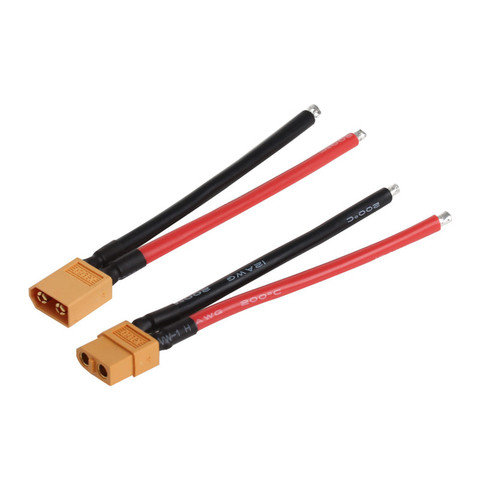 Connecteur XT60 femelle/mâle avec fil en silicone 12 AWG 10CM ► Photo 1/6