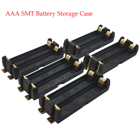 5 Pcs 2 * support de pile AAA SMD SMT boîte de batterie avec broches en Bronze bricolage ► Photo 1/6