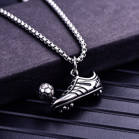 Wukaka – collier avec pendentif pour garçon, chaussure de football, Hip hop, chaîne, Punk, bijoux ► Photo 1/6