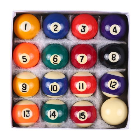 Mini billes de billard pour enfant,set professionnel complet en résine pour table de snooker, 16 pièces, ► Photo 1/6