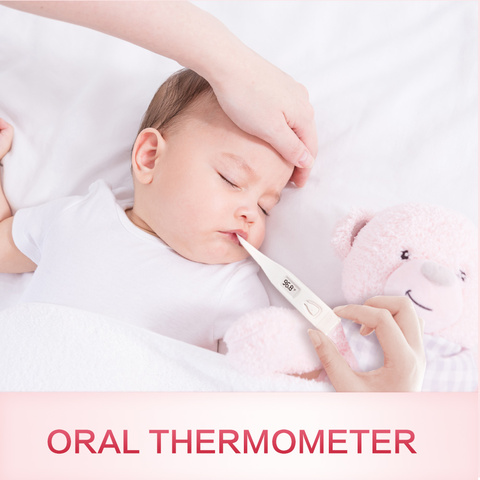 Sinocare – thermomètre ménager pour la fièvre, thermomètre numérique pour le corps, température orale, aisselle ou rectale, affichage LCD électronique ► Photo 1/6