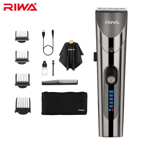 RIWA-tondeuse à cheveux électrique lavable, rasoir Rechargeable à LED affichage, tondeuse pour couper les cheveux, re-6305 ► Photo 1/6