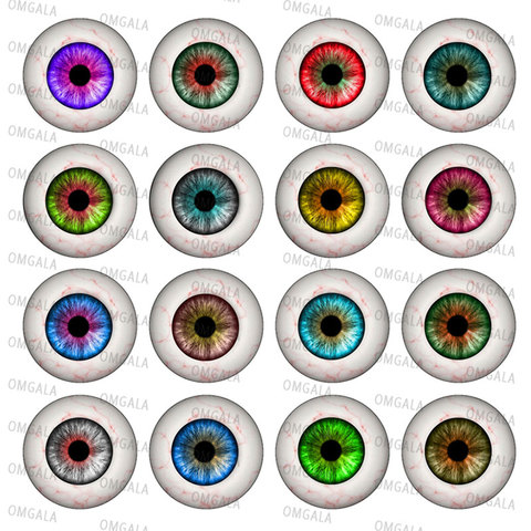 10-30 pièces par paire yeux en verre cabochons rond 6-30MM dôme rond oeil de Dragon oeil de chat jouets bijoux à bricoler soi-même accessoire mélange élève oeil camée ► Photo 1/1