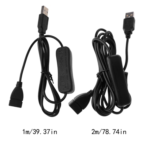 Rallonge USB interrupteur marche/arrêt pour PC USB ventilateur lampe à LED chargeur framboise Pi ► Photo 1/6
