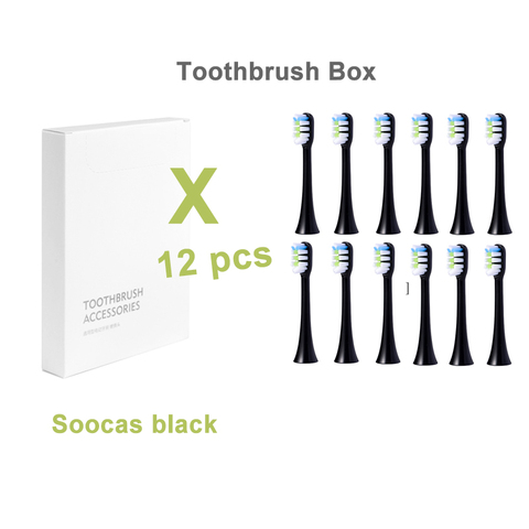 Têtes de brosse à dents de rechange 12 pièces pour Soocas X1/X3/X5 pour Mijia T300/500 têtes de brosse à dents électrique Sonic ► Photo 1/5