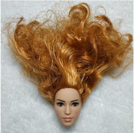 Cheveux en or noir Rare tête de poupée cheveux épais bon maquillage 1/6 tête de poupée jouets partie qualité bricolage jouet princesse poupée accessoires ► Photo 1/6