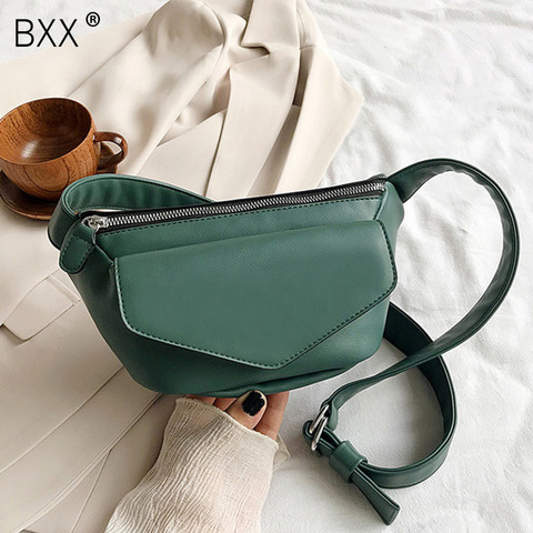 [BXX] sacs à bandoulière en cuir pour femmes 2022 automne couleur unie femme voyage sacs à bandoulière mode taille poitrine sac HO134 ► Photo 1/6