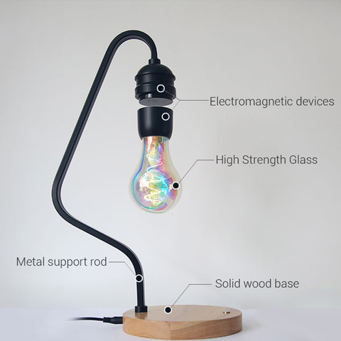 Lampe magnétique flottante à lévitation, ampoule pour un cadeau Unique, décor de chambre, veilleuse aimantée, chargeur sans fil pour téléphone ► Photo 1/1