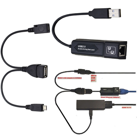 Clé de télévision ou adaptateur Ethernet AMAZON GEN, pour LAN FIRE ou les 3 ou 2 STOP, avec câble de connexion USB ► Photo 1/6