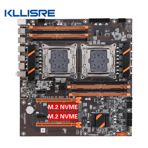 Kllisre-carte mère X99 double CPU LGA 2011 v3 E-ATX ports USB3.0 SATA3 avec double processeur Xeon et double fente M.2 ► Photo 1/5