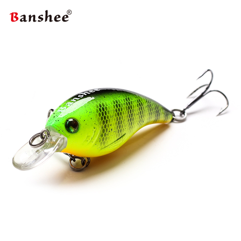 Banshee 60mm 10g frisson tonnerre flottant leurre de pêche VC01 hochet son Wobbler artificiel dur appât peu profond plongée pédaliers ► Photo 1/6