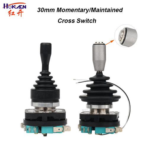 Interrupteur à bouton-poussoir, 30mm, 4 positions, verrouillage momentané, Monolever, bascule croisée, HKSF4 ► Photo 1/6