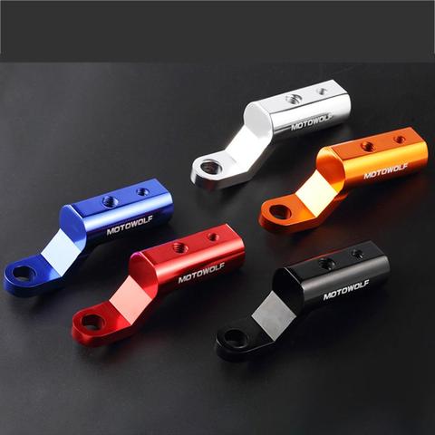 Support de guidon pour téléphone | 1 pièce, moto électrique vélo rétroviseur support d'extension pour téléphone portable, trou de vis 10.5mm ► Photo 1/6