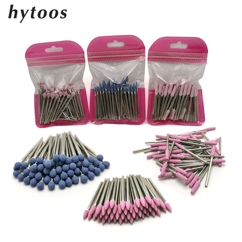 HYTOOS 50 pièces corindon foret à ongles 3/32 