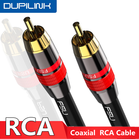 Câble RCA vers RCA câble Audio numérique Coaxial SPDIF connecteur stéréo mâle pour amplificateur TV DVD caisson de basses Hifi Toslink 1 2 3 5 m ► Photo 1/6