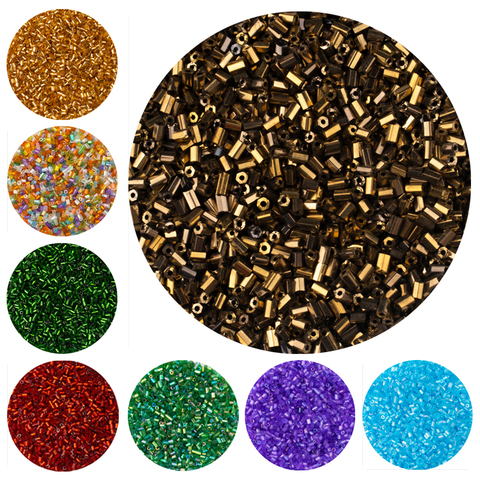 Perles tchèques à aiguilles en verre cylindriques, 25 couleurs amples 2*3mm, 800 pièces pour la fabrication de bijoux, bricolage ► Photo 1/6