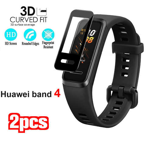Verre de protection 3D pour Huawei band 4 film sur band4 bracelet de montre intelligent 4 couverture complète protecteur d'écran souple pour huawei band4 Glass ► Photo 1/6