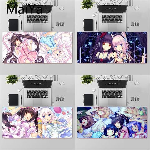 Maiya Chocola Nekopara japon anime fille caoutchouc souris Durable tapis de souris de bureau livraison gratuite grand tapis de souris claviers tapis ► Photo 1/6