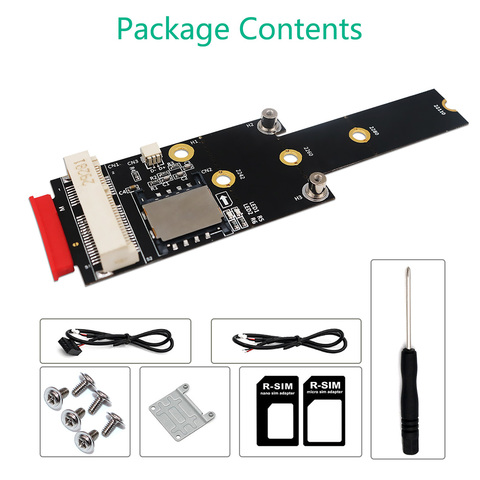 XT-XINTE pour NGFF M.2 2242 2280 22110 clé M à Mini adaptateur PCI-E avec emplacement pour carte SIM pour WiFi/WWAN/LTE Module réseau 3G/4G ► Photo 1/6