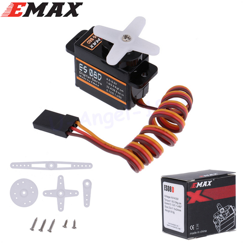 EMAX – Micro Servo numérique en plastique ES08D II, 4 pièces/lot, pour hélicoptère RC, avion, quadrirotor ► Photo 1/4