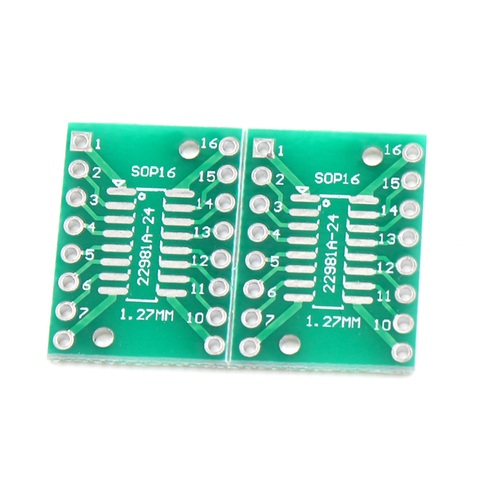 Carte de transfert SOP16 TSSOP16 SSOP16 à DIP16, adaptateur DIP Pin Board Pitch, 10 pièces ► Photo 1/2