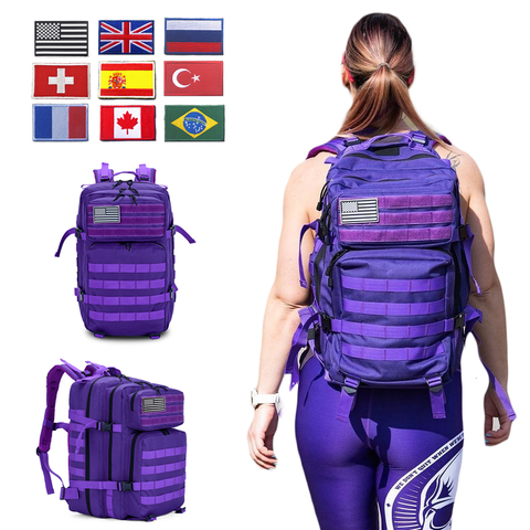 Sac à dos militaire pour hommes et femmes 50l, pour gymnastique tactique Crossfit, Fitness, étanche, matériel Molle, pour randonnée en plein air, Trekking ► Photo 1/6