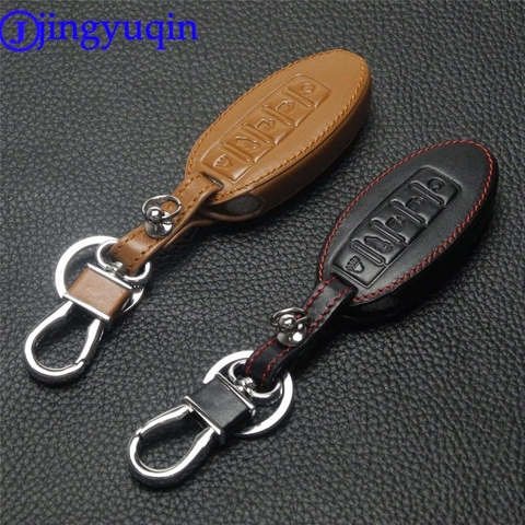 Jingyuqin-télécommande en cuir à 5 boutons pour voiture Nissan Murano (etui clés), Altima Maxima, Infiniti, EX FX G37, Q60, QX50, QX70, 2016 ► Photo 1/3