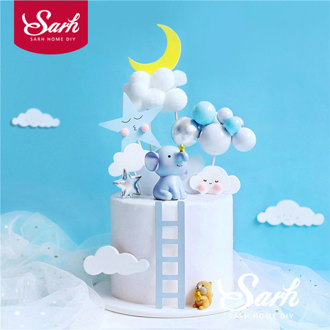 Acheter Decoration De Gateau En Grande Boule Bleue En Forme D Elephant D Ecureuil Decoration D Anniversaire Fournitures De Mariage Patisserie Dessert Reception Cadeaux Pour Bebe Cadeaux D Amour Pour Enfant En Ligne Alitools