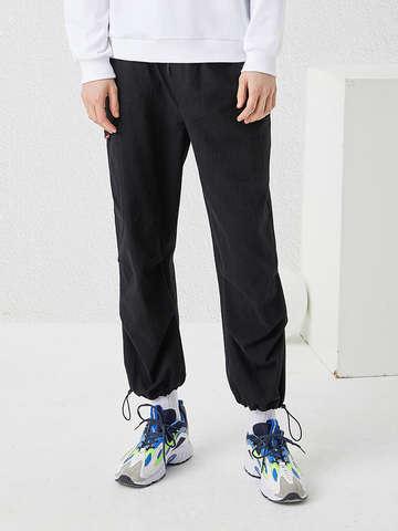 Pioneer Camp 100% coton hommes pantalons mode Streetwear Hip Pop noir couleur unie hommes pantalon 2022 AZK0105010 ► Photo 1/6