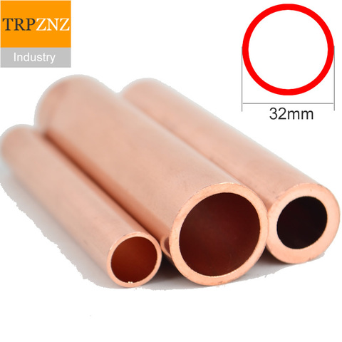 Tube de cuivre T2 32mm, diamètre extérieur du mur 1.5/2/3mm, tube capillaire en cuivre creux, sortie d'usine ► Photo 1/6