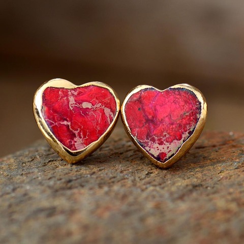 Boucles d'oreilles romantiques en forme de cœur, classique, à la mode, Costume, rouge, Bijoux teengirl, vente en gros ► Photo 1/5