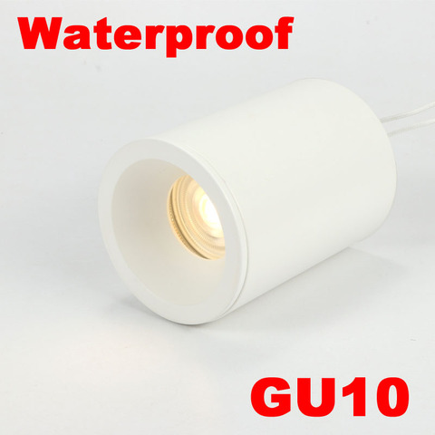 Plafonnier LED GU10 220V, étanche conforme à la norme IP65, montage en Surface sur cylindre, éclairage d'extérieur, luminaire de plafond, idéal pour une salle de bain ou une salle de bain ► Photo 1/6