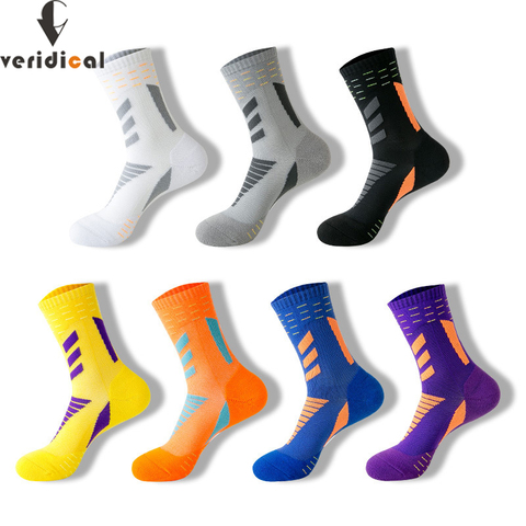 Chaussettes de course professionnelles en coton épais pour hommes, en éponge, absorbe les chocs et évacue l'humidité, pour l'été, le basket-ball, le Tennis ► Photo 1/6