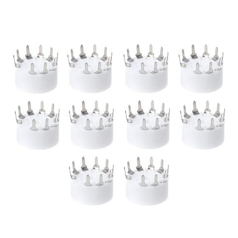 Livraison directe et vente en gros 10 pièces 9 broches sortie Tube électronique prises en céramique porte-Tube plaqué or accessoires Audio APR29 ► Photo 1/6