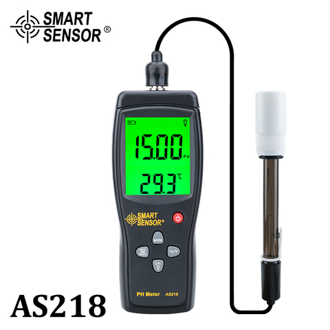 Ph-mètre numérique le sol ph-mètre PH testeur SmartSensor AS218 0.00 ~ 14.00pH humidité instrument de mesure eau ph acidité mètre ► Photo 1/6