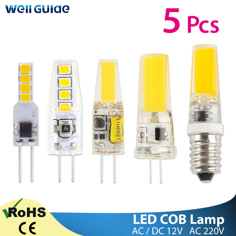 3W 5W 6W 8W 10W G4 12V G9 220V LED Dimmable COB Ampoule Remplacer Lampe  Halogène