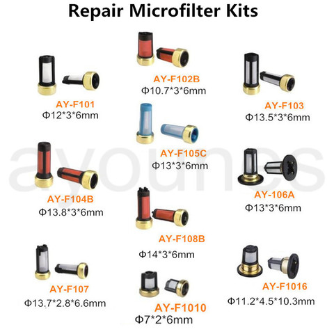 Microfiltre pour injection de carburant, vente en gros, filtre d'injecteur de carburant de haute qualité avec différents types pour pièces de voiture ► Photo 1/3