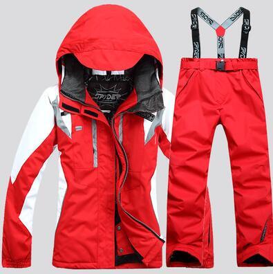 Combinaison de Ski veste de snowboard femme + pantalon de Ski hiver extérieur veste de Ski thermique et pantalon de Ski Parka imperméable coupe-vent ► Photo 1/6