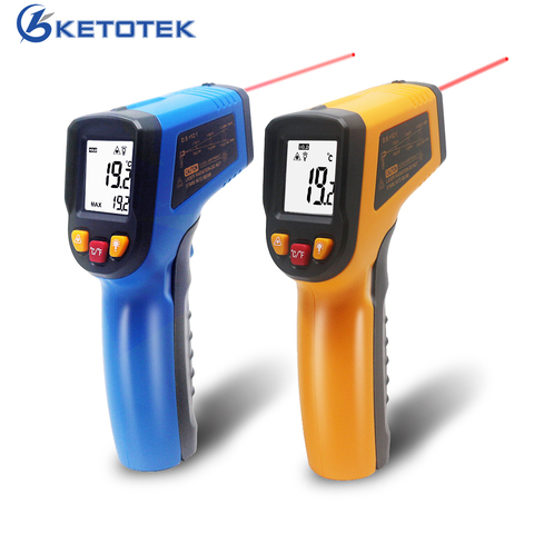 Thermomètre infrarouge IR sans contact portable pyromètre Laser LCD numérique compteur de température de Surface pistolet imageur C F rétro-éclairage ► Photo 1/6