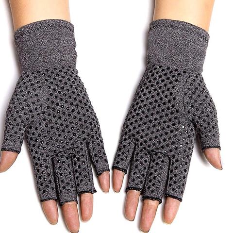 Gants magnétiques de thérapie Anti-arthrite à Compression, 1 paire, pour la santé, rhumatismes, douleurs à la main, attelle de poignet, pour le sport ► Photo 1/6