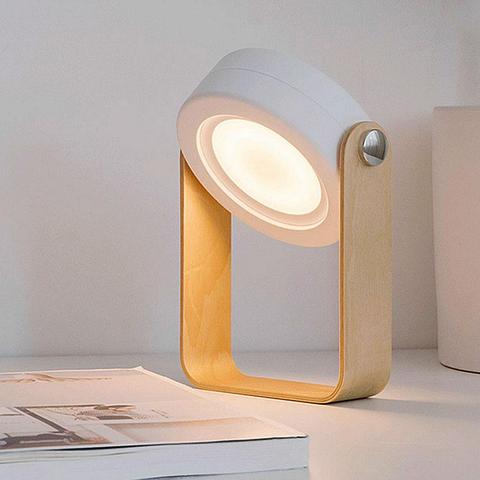 Nouvelle poignée en bois créative charge veilleuse lampe de lecture portable lanterne lampe télescopique pliant led lampe de table ► Photo 1/6