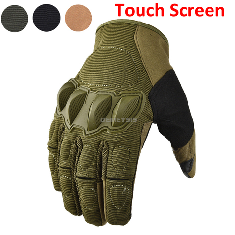 Gants tactiques Paintball militaire, gants Airsoft, Sports de plein air, tir, Police, moto de course, complet ► Photo 1/6