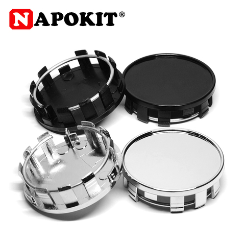 Centre de roue de voiture, 54MM, 4 pcs/lot, couvercle antipoussière, couvercle décoratif, noir Chrome argent ► Photo 1/6