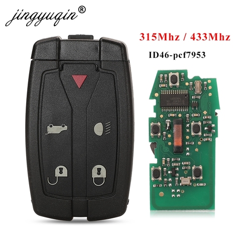 Jingyuqin – clé télécommande intelligente pour Land Rover Freelander 2, 315/433 Mhz, boîtier à 5 boutons avec petite lame non coupée ► Photo 1/5