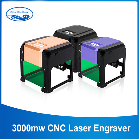 3000mw CNC graveur Laser bricolage Mini imprimante Laser zone de travail 80x80mm 3w CNC Laser bois routeur Machine ► Photo 1/6
